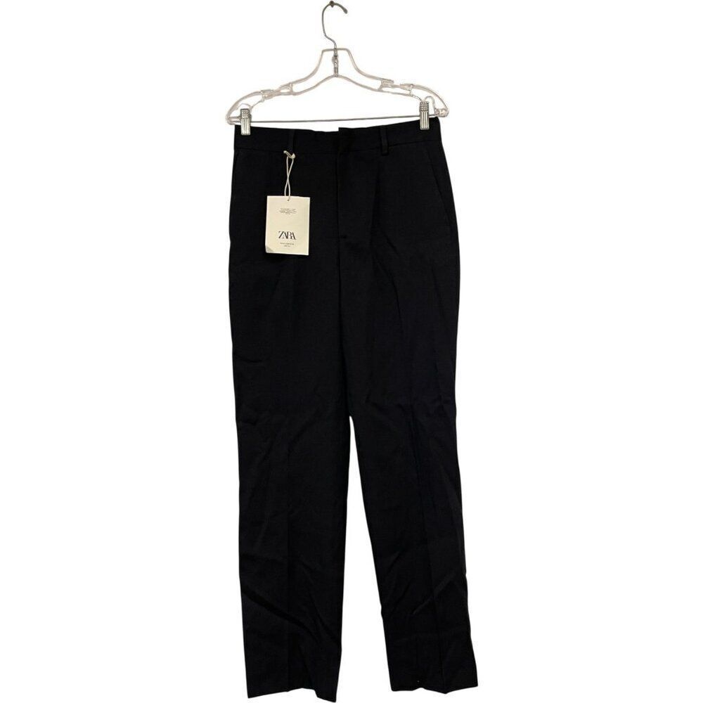 Zara Man Dress Suit Pants EU 38 US 30 Wool Navy Blue Straight Leg 5927/032 NWT